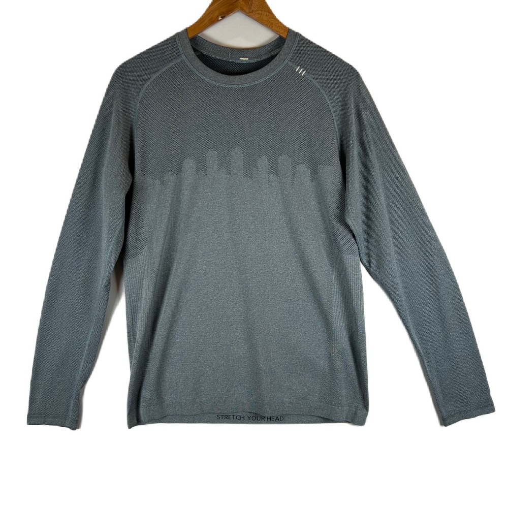 Lululemon‎ Men's Metal Vent Tech City Skyline Long Sleeve Shirt Size M